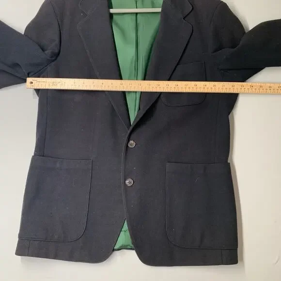 Banana Republic Men Coat M Black Wool Adventure Outfitters Vintage 90s Overcoat
